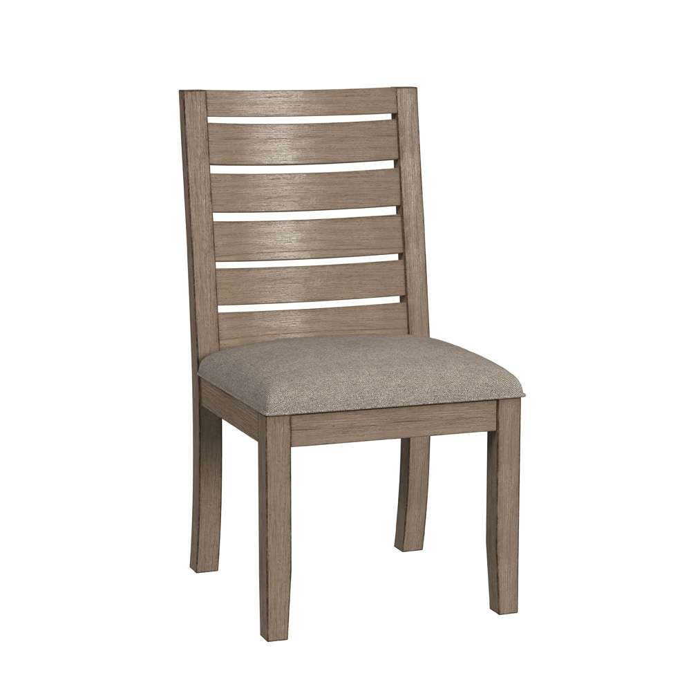 A-America - Anacortes Ladderback Side Chair with Upholstered Seating (Set of 2) - Dark Taupe - ANADT2452 view 1