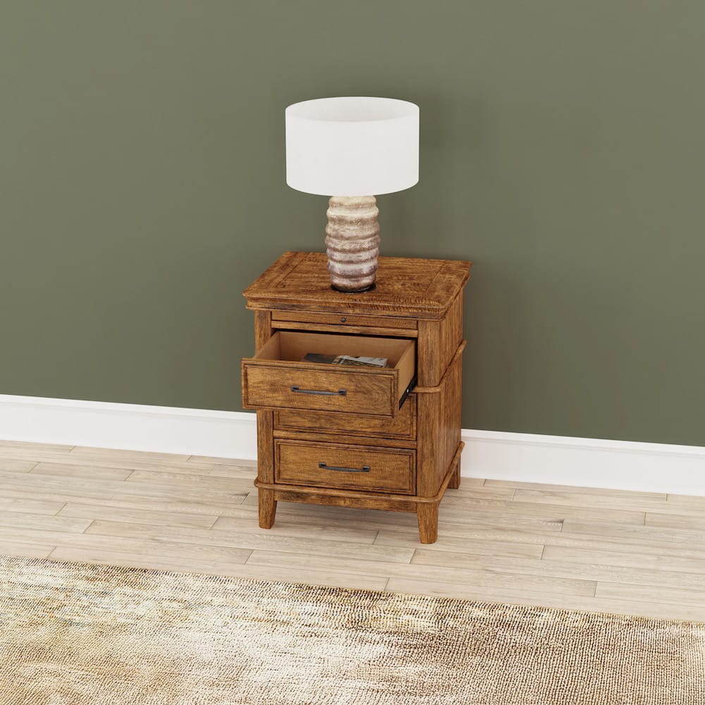 A-America - Bandalier 3-Drawer Nightstand - BNDRU5750 view 4
