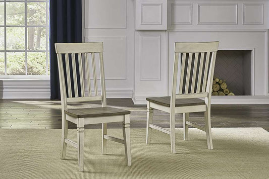 A-America - Beacon Slatback Side Chair with Wood Seating (Set of 2) - BEAPW2752 veiw 2