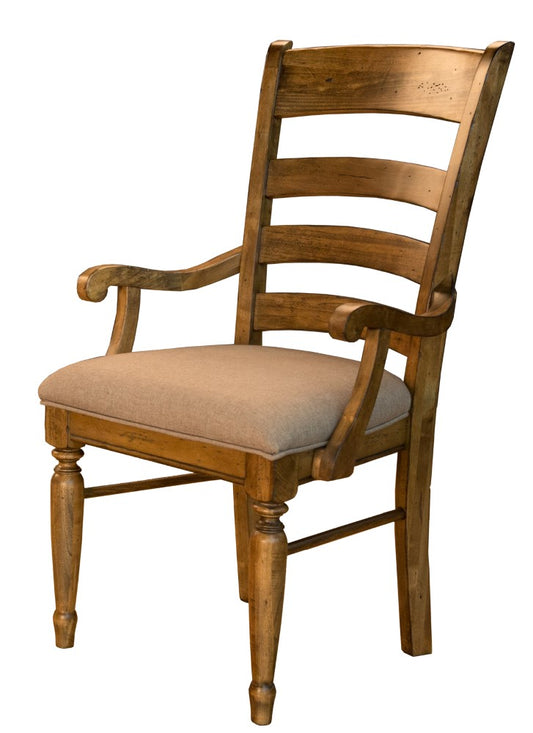 A-America - Bennett Ladderback Arm Chair with Upholstered Seating (Set of 2) - BENSQ2362 veiw 1