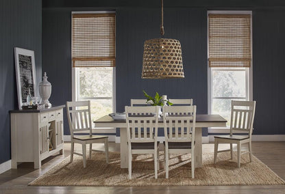 A-America - Bremerton 60in - 78in Trestle Table with Slat Base, Saddledust-Oyster Finish - BRMSO6330 veiw 3