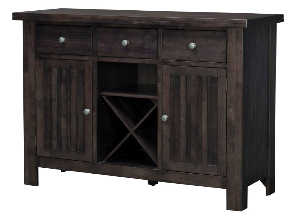 A-America - Bremerton Slat Server, Warm Grey Finish - BRMWG9020 veiw 1
