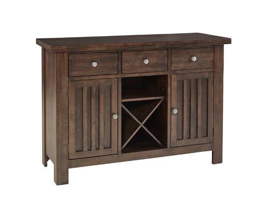 A-America - Bremerton Slat Server, Warm Grey Finish - BRMWG9020 veiw 2