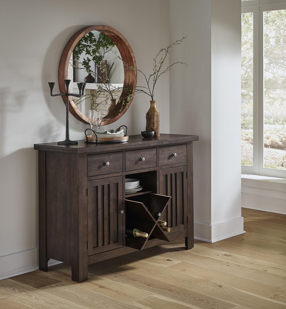 A-America - Bremerton Slat Server, Warm Grey Finish - BRMWG9020 veiw 4