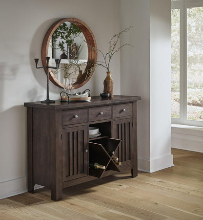 A-America - Bremerton Slat Server, Warm Grey Finish - BRMWG9020 veiw 4