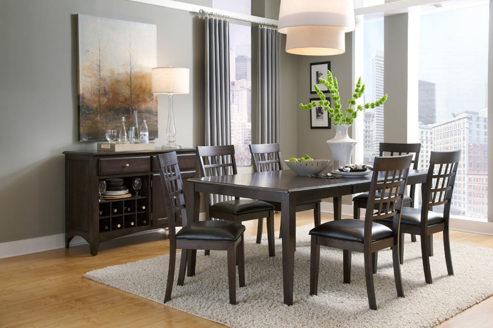 A-America - Bristol Point 60in - 78in Rectangular Dining Table with Butterfly Leaf in Warm Grey Finish - BTLWG6320 view 2