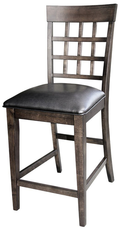 A-America - Bristol Point Lattice back Counter Chair in Warm Grey Finish (Set of 2) - BTLWG3732 veiw 1