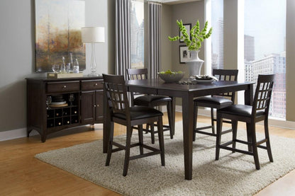 A-America - Bristol Point Lattice back Counter Chair in Warm Grey Finish (Set of 2) - BTLWG3732 veiw 2