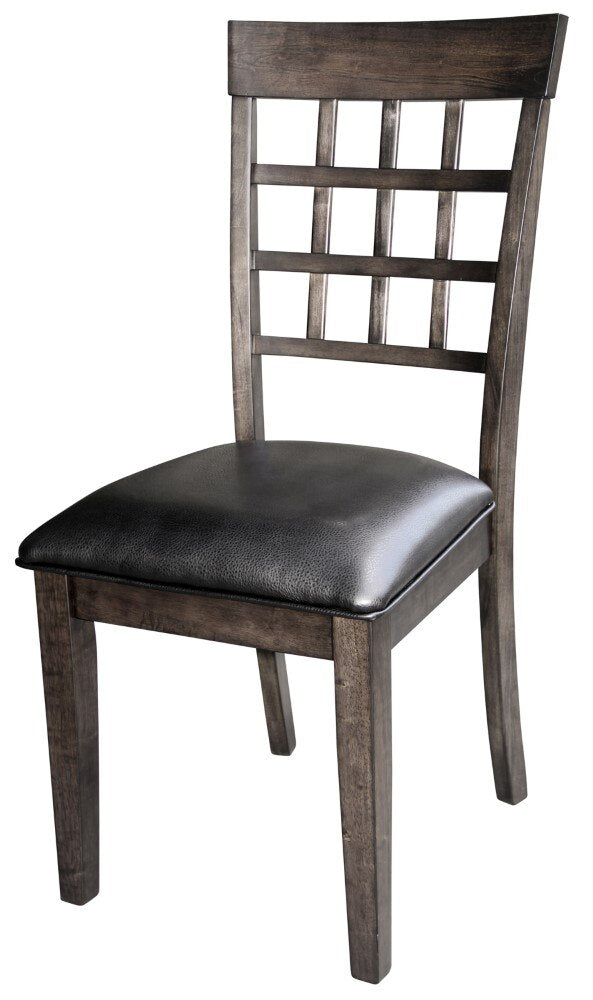 A-America - Bristol Point Lattice Back Side Chair in Warm Grey Finish (Set of 2) - BTLWG2732 veiw 1