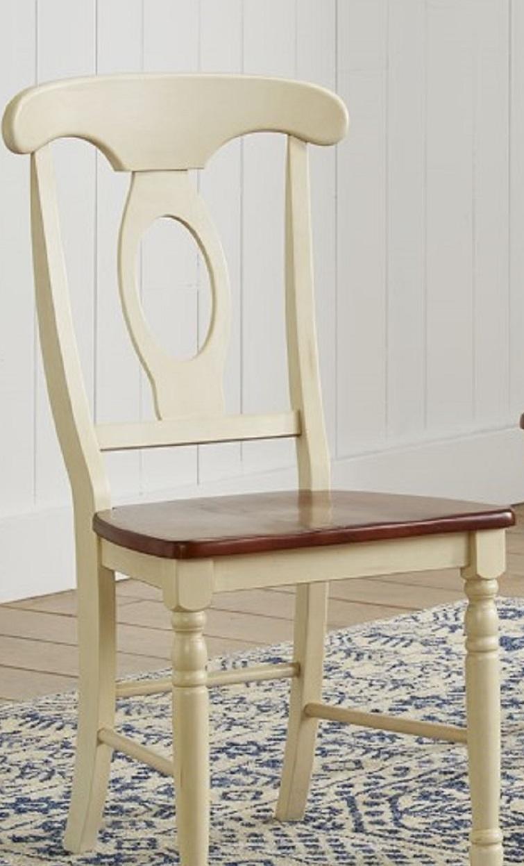 A-America - British Isles Napoleon Side Chair in Merlot-Buttermilk Finish (Set of 2) - BRIMB2852 view 1