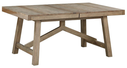 A-America - Casual Loft (68in - 100.25in)  Trestle Table in Roasted Hazelnut - CAURH6300 veiw 3