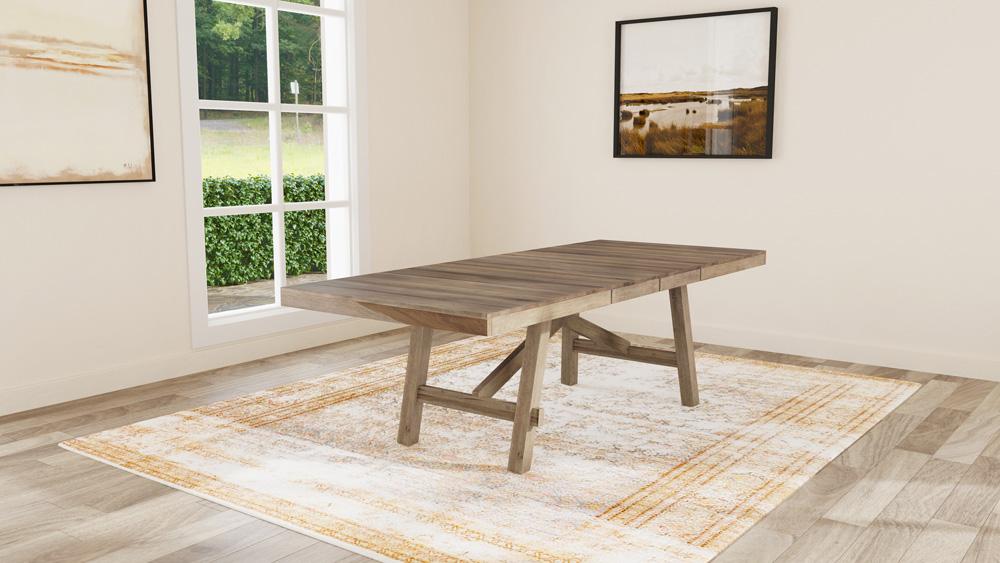 A-America - Casual Loft (68in - 100.25in)  Trestle Table in Roasted Hazelnut - CAURH6300 veiw 7