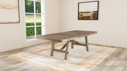 A-America - Casual Loft (68in - 100.25in)  Trestle Table in Roasted Hazelnut - CAURH6300 veiw 7