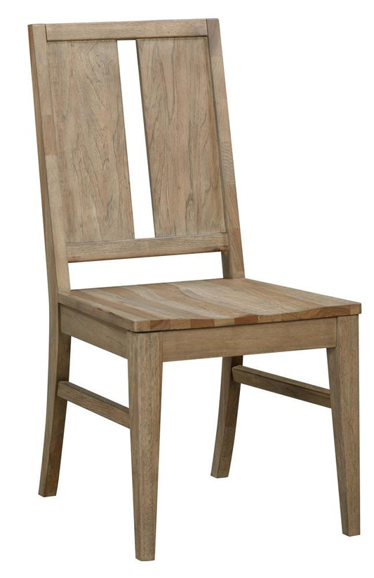 A-America - Casual Loft Panel Back Chair with Wood Seat (2 pack) in Roasted Hazelnut - CAURH2802 view 2