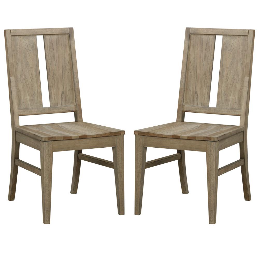 A-America - Casual Loft Panel Back Chair with Wood Seat (2 pack) in Roasted Hazelnut - CAURH2802 veiw 1