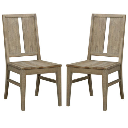 A-America - Casual Loft Panel Back Chair with Wood Seat (2 pack) in Roasted Hazelnut - CAURH2802 veiw 1