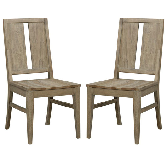 A-America - Casual Loft Panel Back Chair with Wood Seat (2 pack) in Roasted Hazelnut - CAURH2802 veiw 1