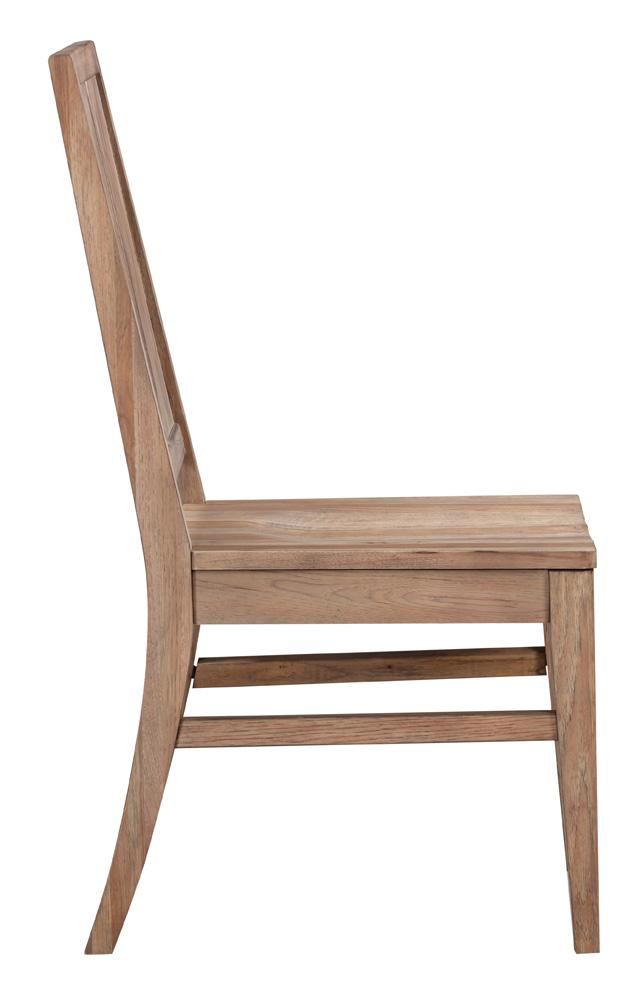 A-America - Casual Loft Panel Back Chair with Wood Seat (2 pack) in Roasted Hazelnut - CAURH2802 veiw 4
