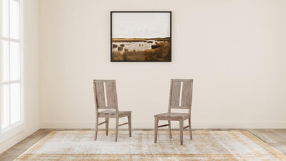 A-America - Casual Loft Panel Back Chair with Wood Seat (2 pack) in Roasted Hazelnut - CAURH2802 veiw 6