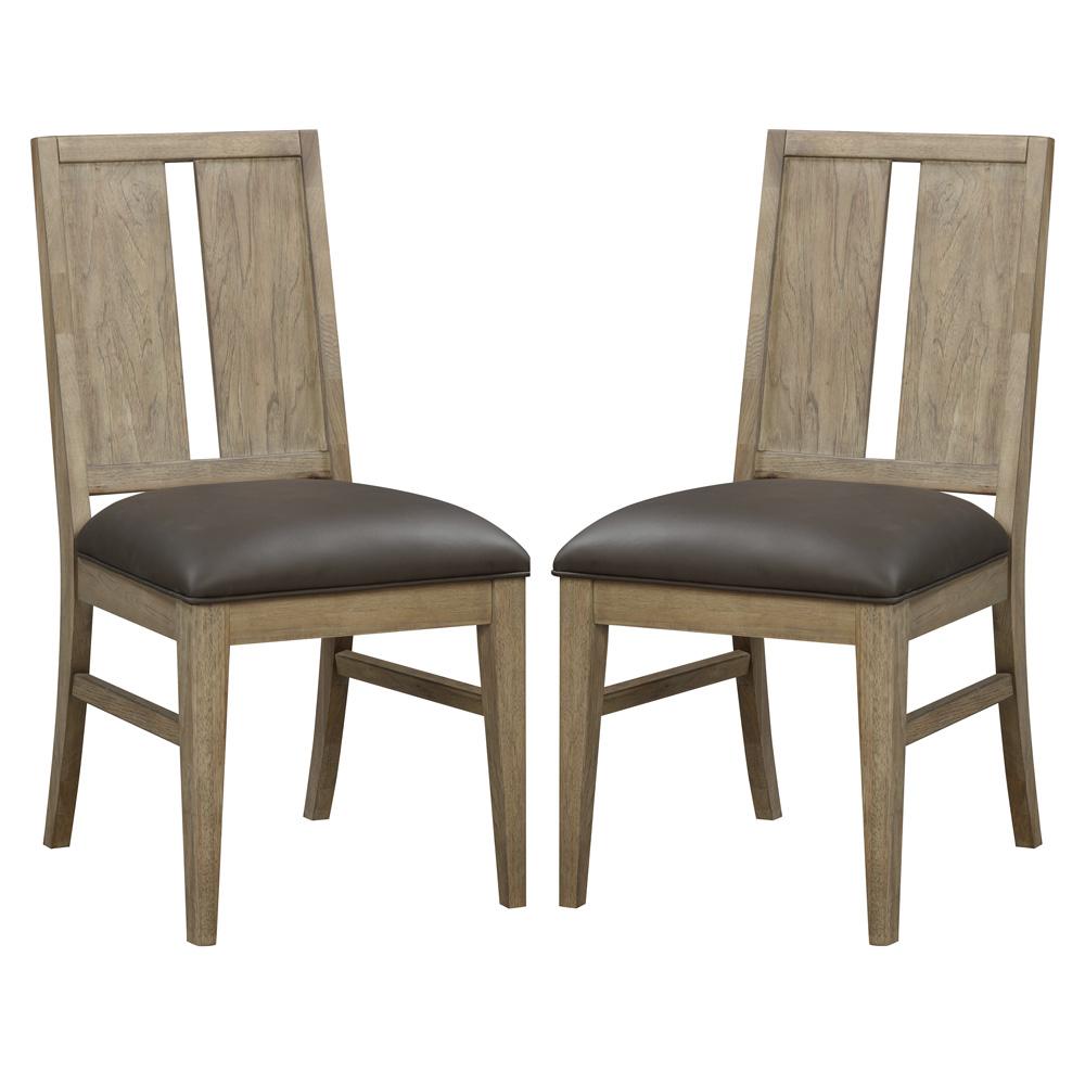 A-America - Casual Loft Panel Back Upholstered Side Chair (2 pack) in Roasted Hazelnut - CAURH2792 veiw 1