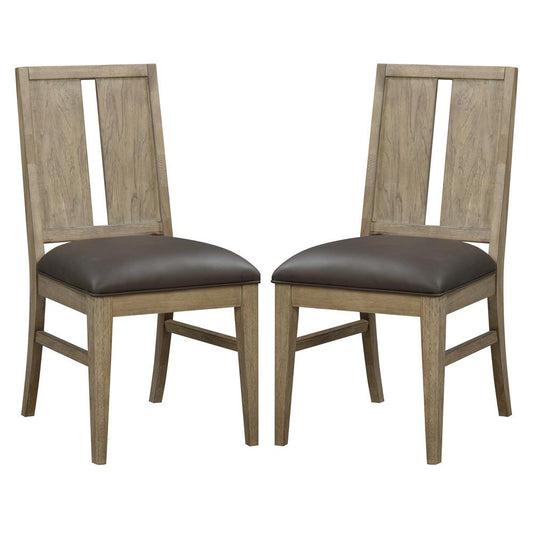 A-America - Casual Loft Panel Back Upholstered Side Chair (2 pack) in Roasted Hazelnut - CAURH2792 veiw 1