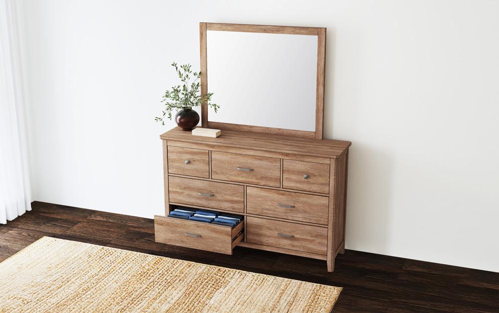A-America - Geo Heights Dresser & Mirror in Butterscotch - GEOBT5552 veiw 4