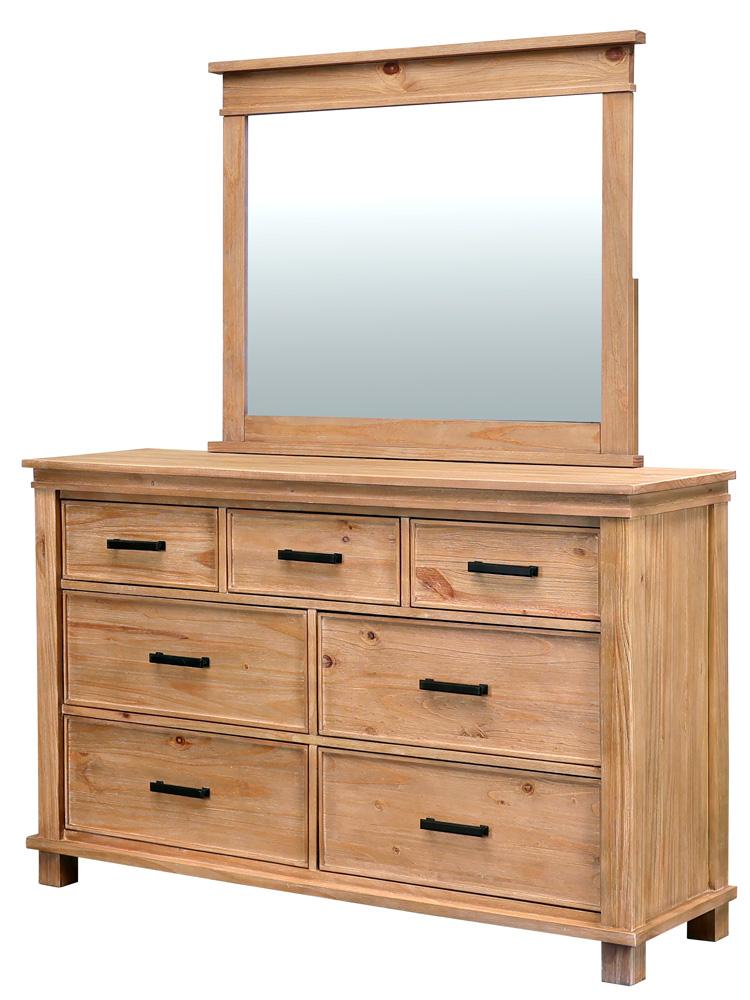 A-America - Glacier Point Dresser & Mirror, Golden Java Finish in Golden Java - GLPGJ5552 veiw 1