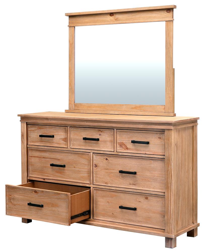 A-America - Glacier Point Dresser & Mirror, Golden Java Finish in Golden Java - GLPGJ5552 veiw 3