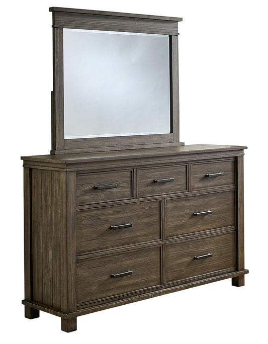 A-America - Glacier Point Dresser & Mirror, Graystone Finish in Gray Stone - GLPGR5552 veiw 1