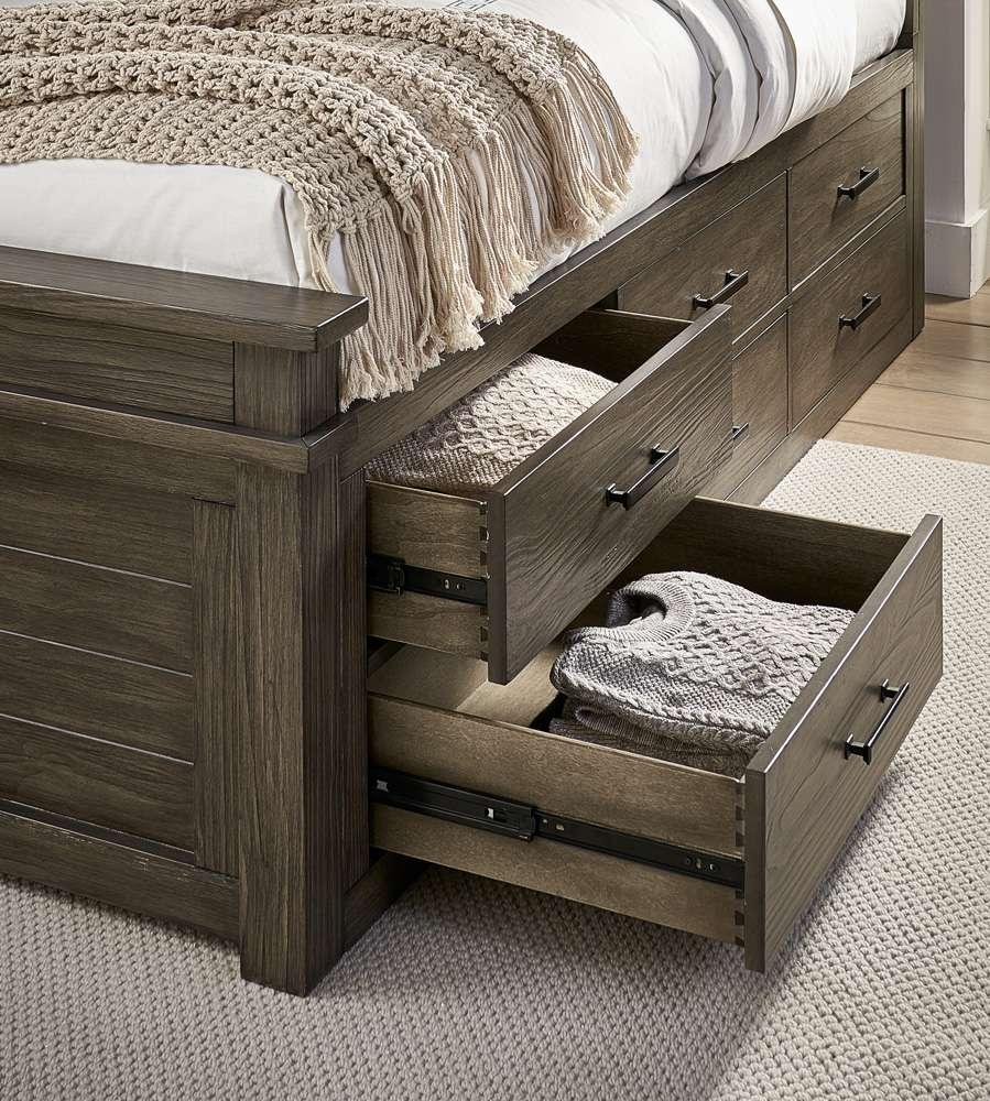 A-America - Glacier Point King Captains Bed, Greystone Finish - GLPGR5151 veiw 4