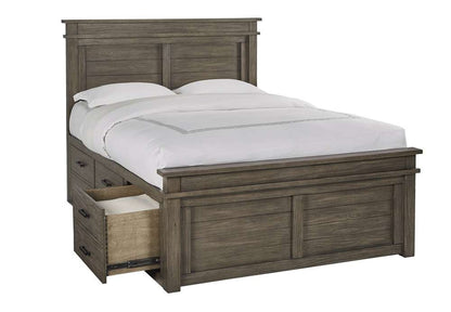 A-America - Glacier Point Queen Captains Bed, Greystone Finish - GLPGR5051 veiw 5