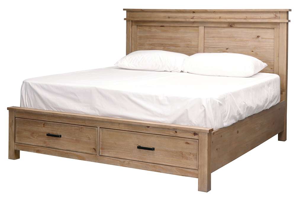 A-America - Glacier Point Queen Storage Bed, Golden Java Finish - GLPGJ5031 veiw 1