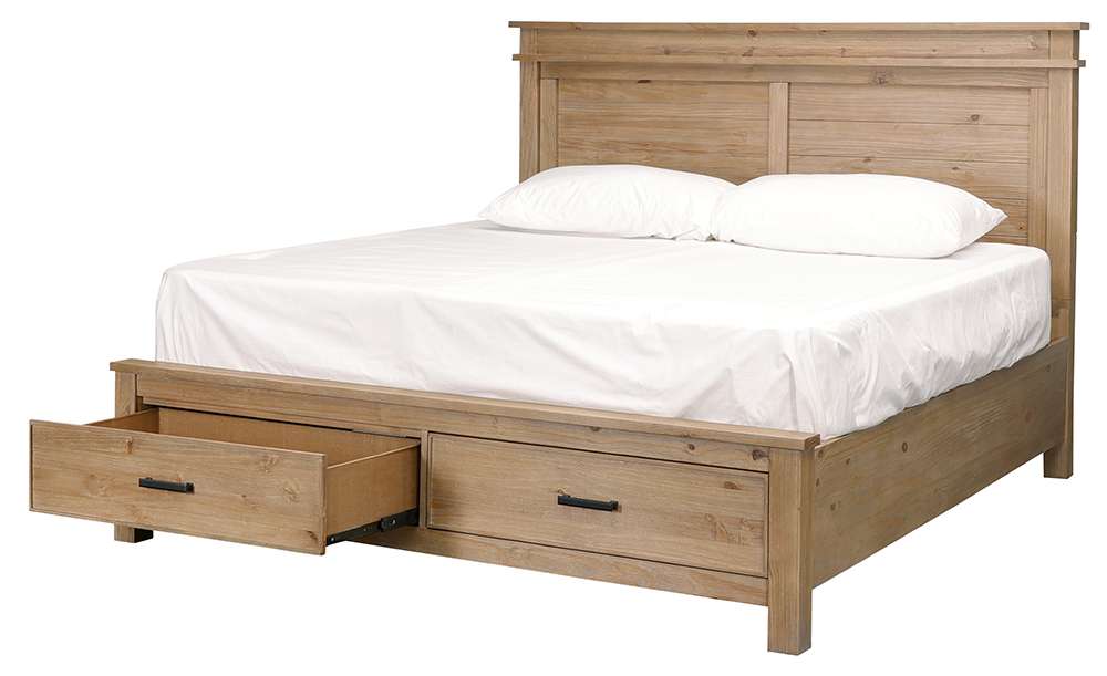 A-America - Glacier Point Queen Storage Bed, Golden Java Finish - GLPGJ5031 veiw 2