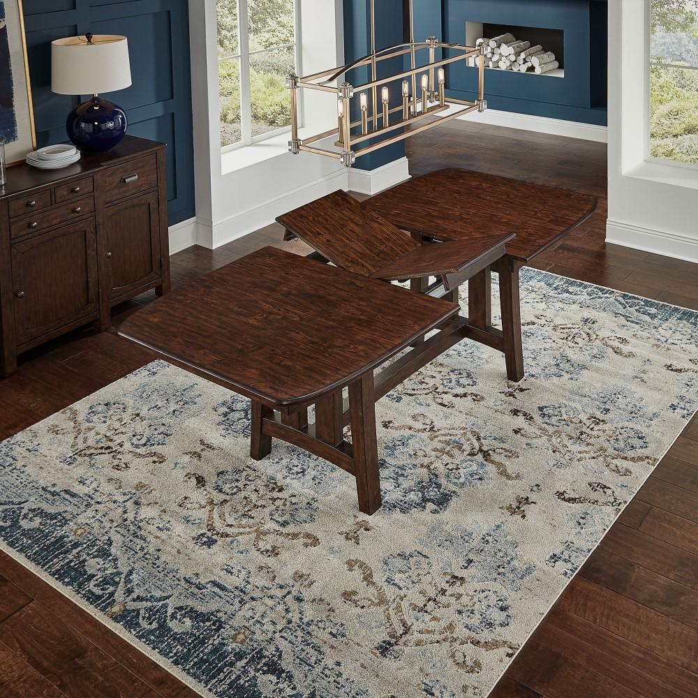 A-America - Henderson 72in - 90in Trestle Table with (1) 18in Butterfly Leaf - HDNMB6310 veiw 3