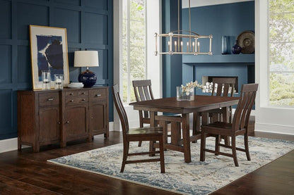 A-America - Henderson 72in - 90in Trestle Table with (1) 18in Butterfly Leaf - HDNMB6310 veiw 4