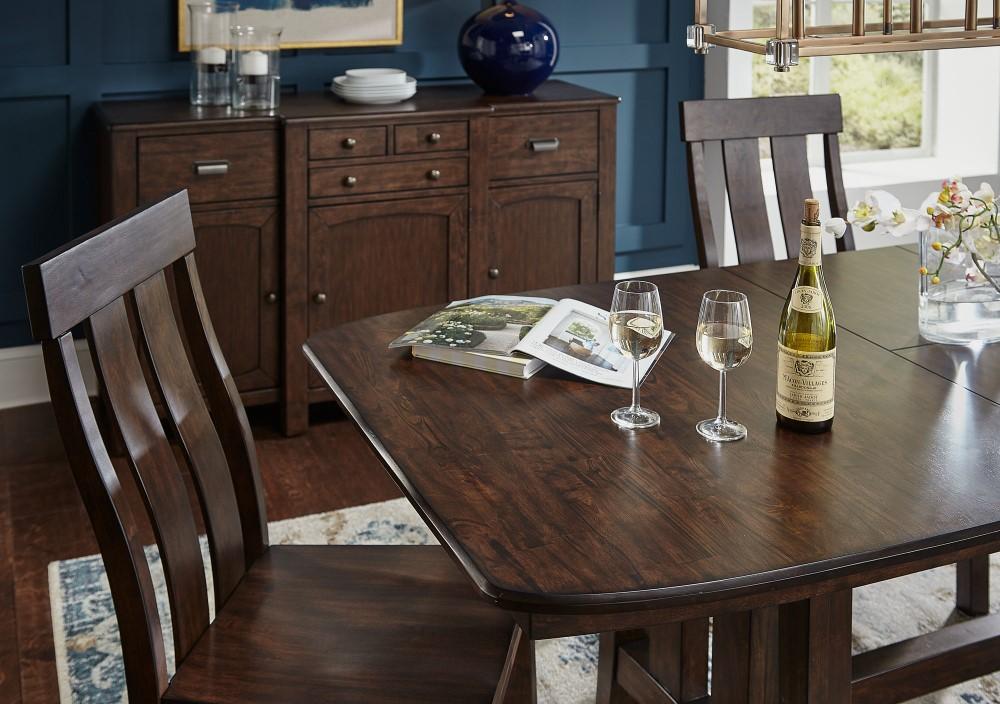 A-America - Henderson 72in - 90in Trestle Table with (1) 18in Butterfly Leaf - HDNMB6310 veiw 5