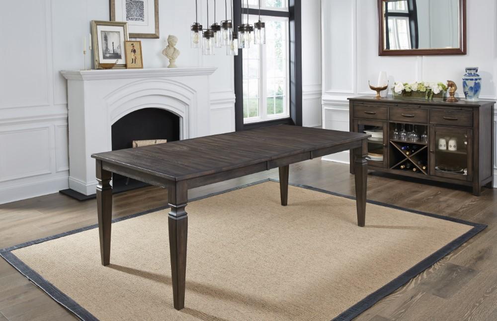 A-America - Kingston 60in - 78in Leg Table with (1) 18in Butterfly Leaf - KIGDG6070 veiw 2