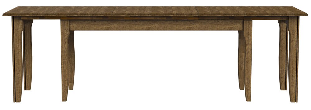 A-America - Leucadia 61.25in-133.25in Three-Leaf Extension Table in Toasted Java - LEUTJ617L veiw 2