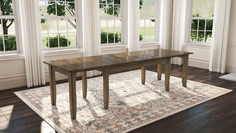 A-America - Leucadia 61.25in-133.25in Three-Leaf Extension Table in Toasted Java - LEUTJ617L veiw 3
