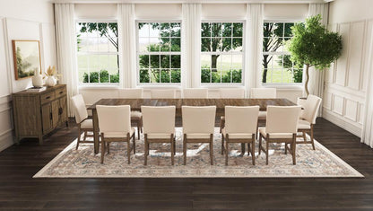 A-America - Leucadia 61.25in-133.25in Three-Leaf Extension Table in Toasted Java - LEUTJ617L veiw 6