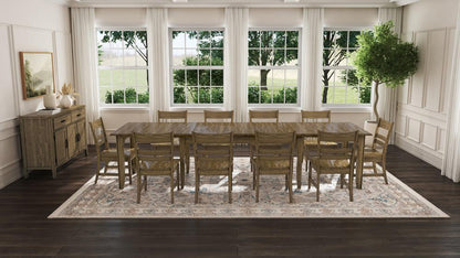 A-America - Leucadia 61.25in-133.25in Three-Leaf Extension Table in Toasted Java - LEUTJ617L veiw 7