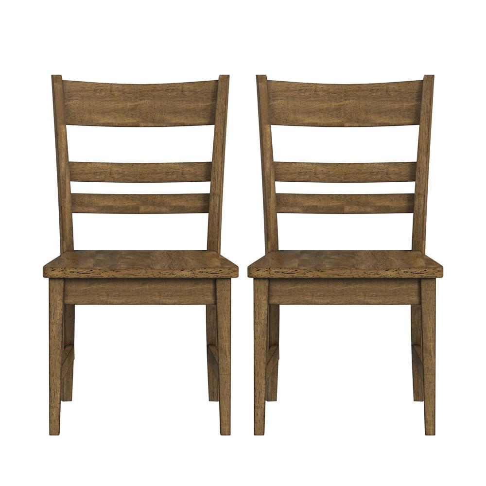 A-America - Leucadia Ladderback Side Chair with Wood Seat (2 pack) in Toasted Java - LEUTJ2552 veiw 1