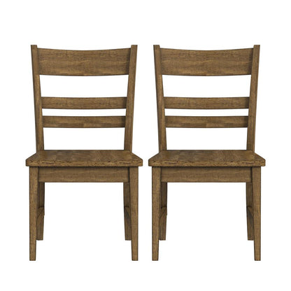 A-America - Leucadia Ladderback Side Chair with Wood Seat (2 pack) in Toasted Java - LEUTJ2552 veiw 1