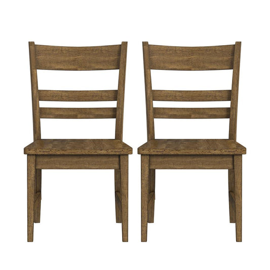 A-America - Leucadia Ladderback Side Chair with Wood Seat (2 pack) in Toasted Java - LEUTJ2552 veiw 1