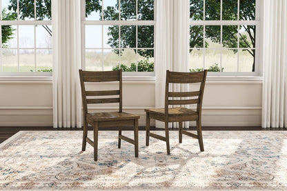 A-America - Leucadia Ladderback Side Chair with Wood Seat (2 pack) in Toasted Java - LEUTJ2552 veiw 3
