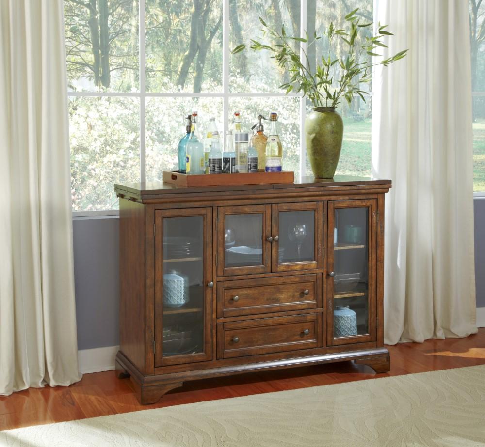 A-America - Mariposa Flip-Top Server in Rustic Whiskey Finish - MRPRW9010 view 4