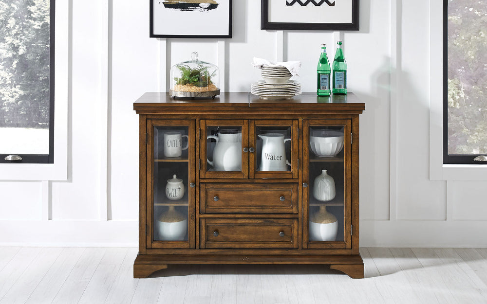 A-America - Mariposa Flip-Top Server in Rustic Whiskey Finish - MRPRW9010 view 7