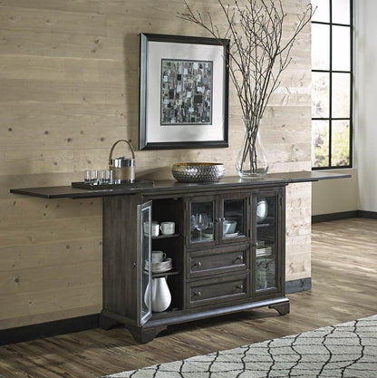 A-America - Mariposa Flip-Top Server in Warm Grey Finish - MRPWG9010 view 5