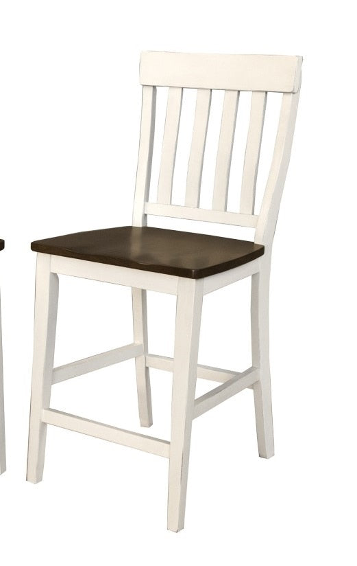A-America - Mariposa Slatback Counter Chair in Cocoa-Chalk Finish (Set of 2) - MRPCO3652 veiw 1