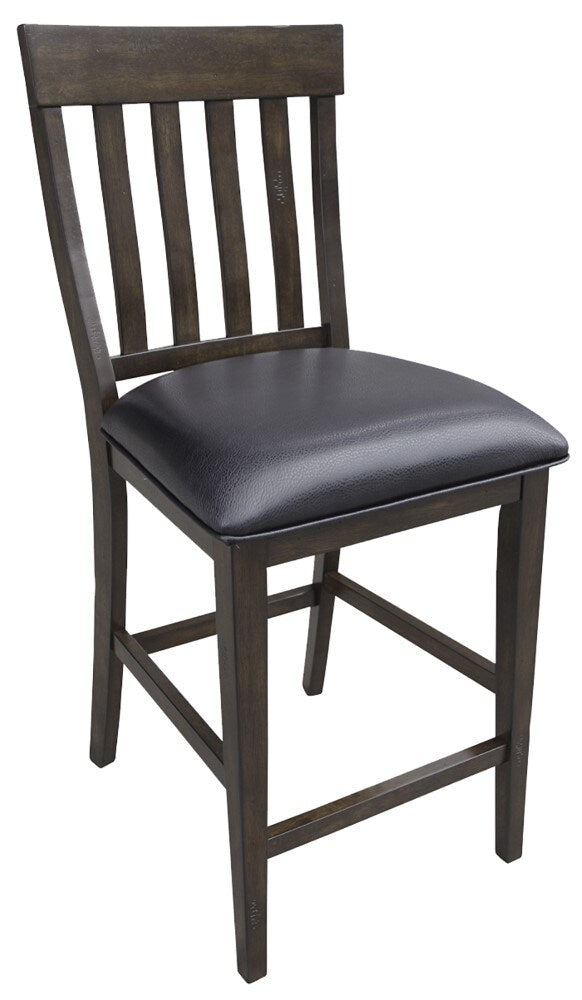 A-America - Mariposa Slatback Counter Chair with Upholstered Seat in Warm Grey Finish (Set of 2) - MRPWG3652 view 1